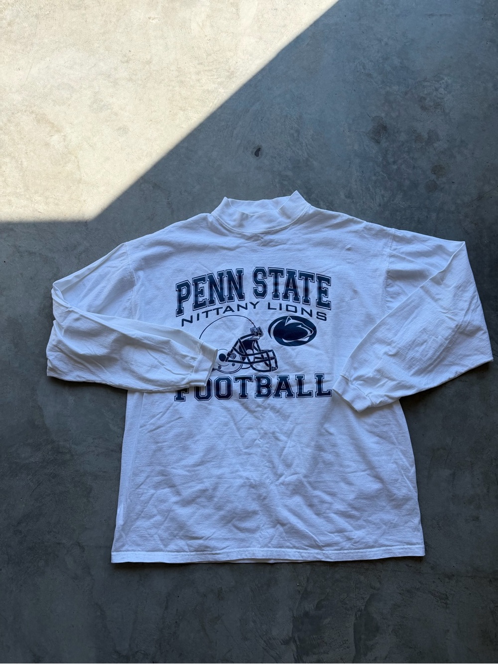 Men’s XXL Vintage 90s Penn State Mock Neck Long Sleeve Shirt
